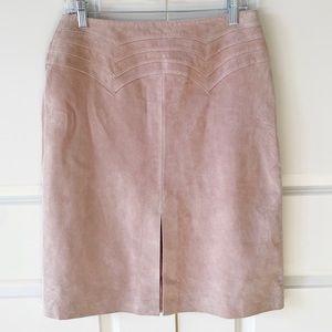 Vintage Margaret Godfrey Pink Suede Front Slit Yoke Wasit Western Skirt Size 8